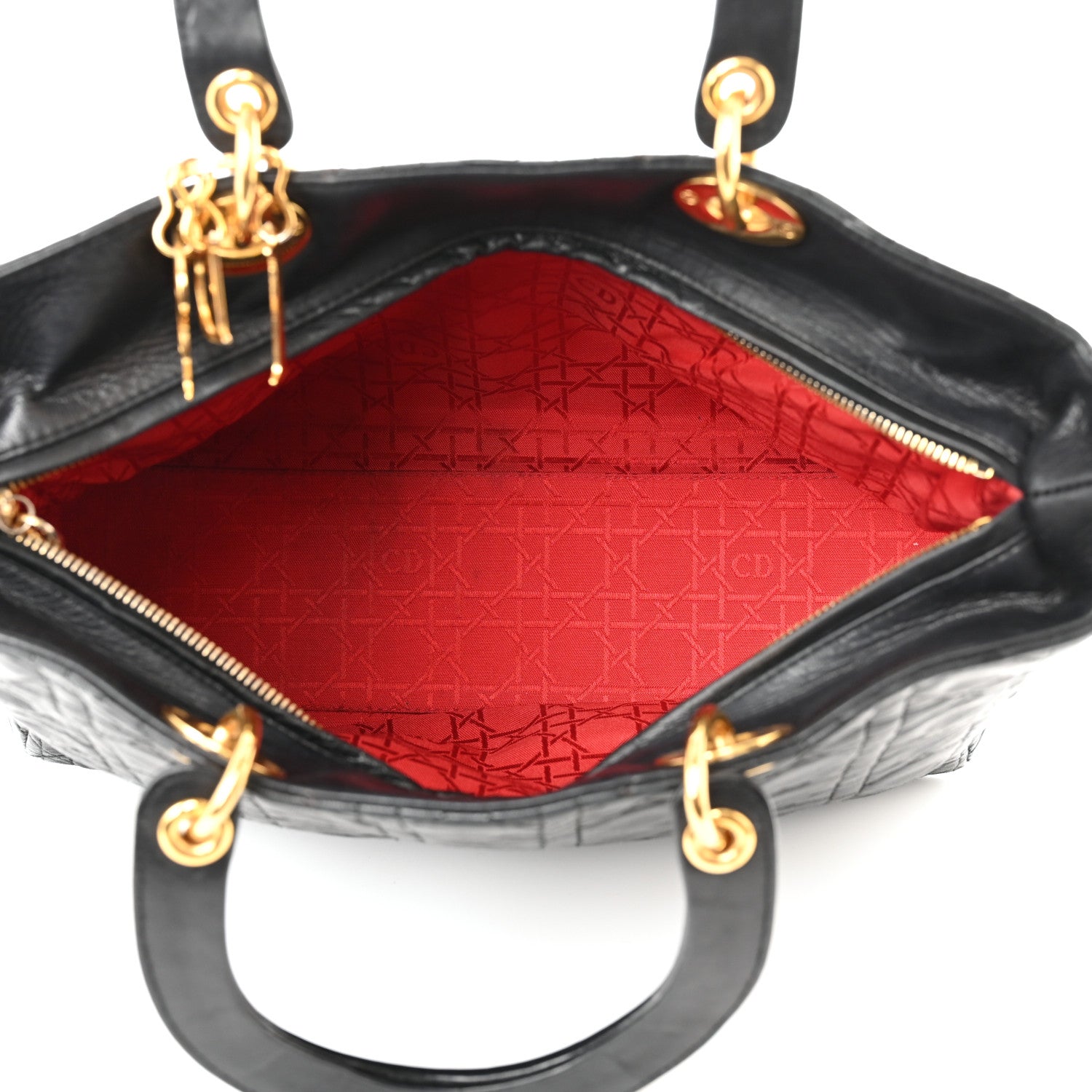 Christian Dior Lambskin Cannage Large Lady Dior Black 5 of 18