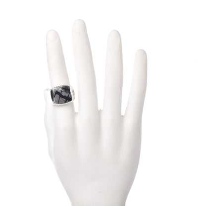 David Yurman Sterling Silver Picasso Jasper Mens Signet Ring 62 10 2 of 5