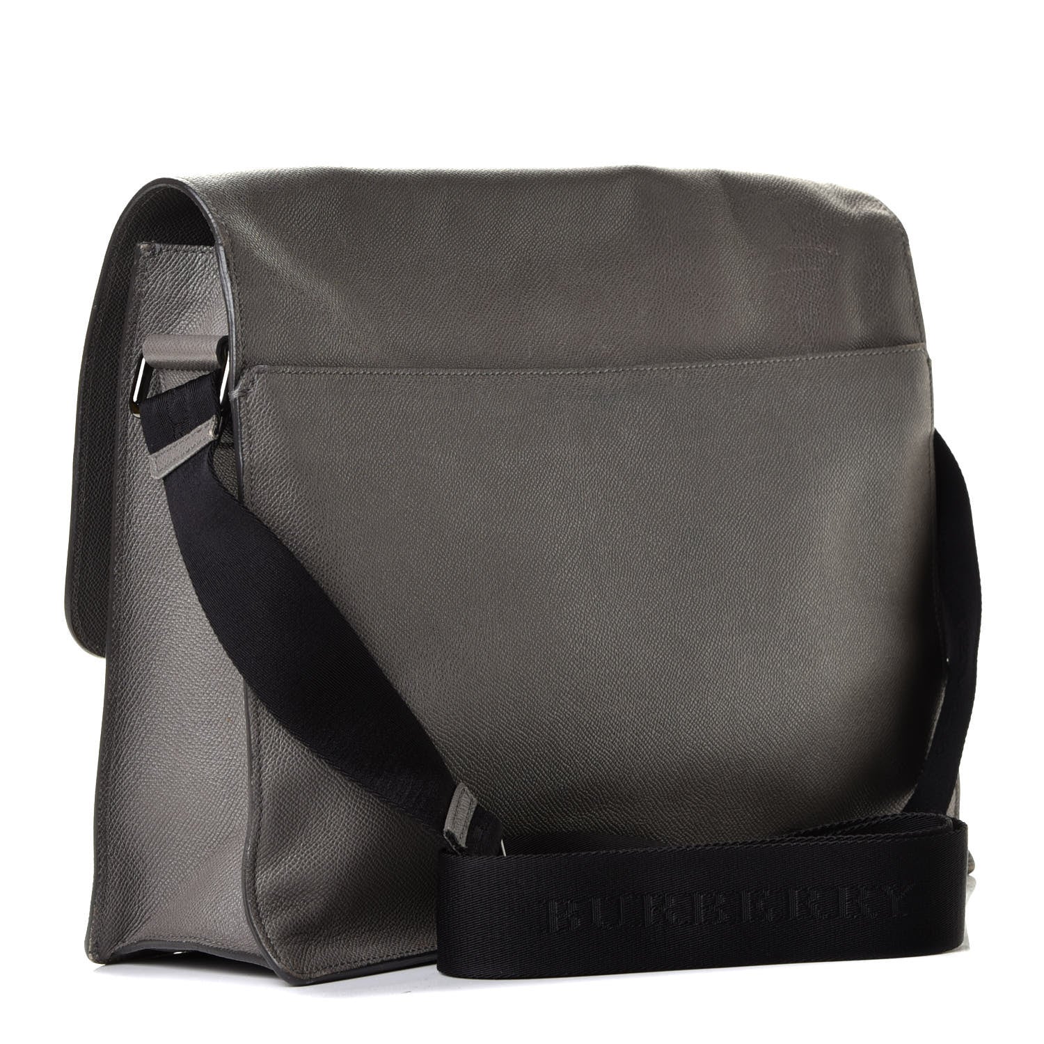 Burberry London Grainy Calfskin Rivendale Messenger Bag Grey 5 of 8