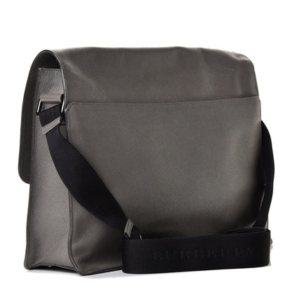 Burberry London Grainy Calfskin Rivendale Messenger Bag Grey 5 of 8