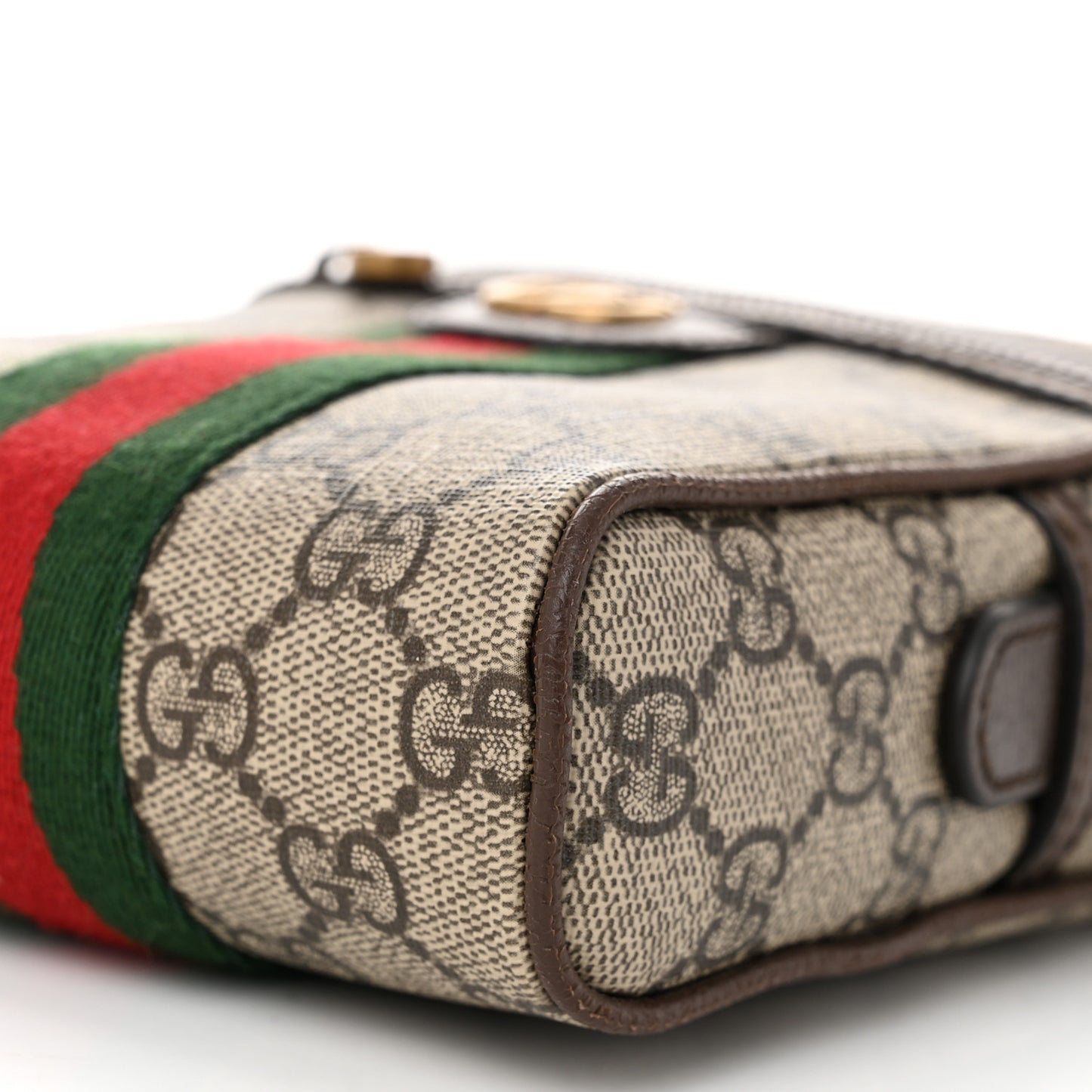 GG Supreme Monogram Web Mini Ophidia Messenger Brown