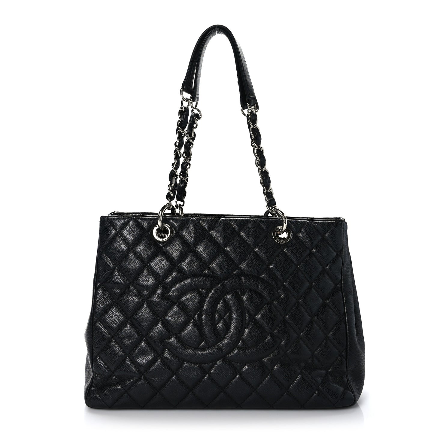 Caviar Quilted Grand Shopping Tote GST Black