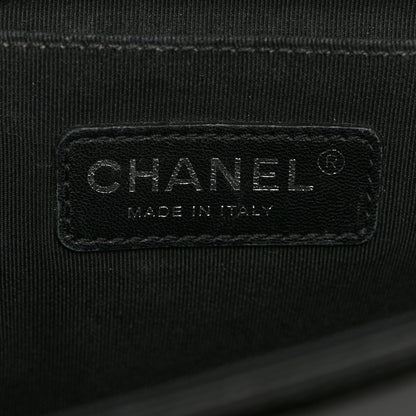 Chanel Distressed Patent Quilted Medium Boy Flap Black 6 of 10