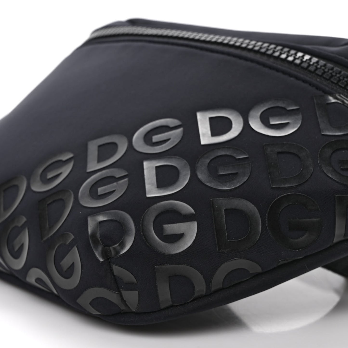 Neoprene Millennials Logo Waist Bag Black White