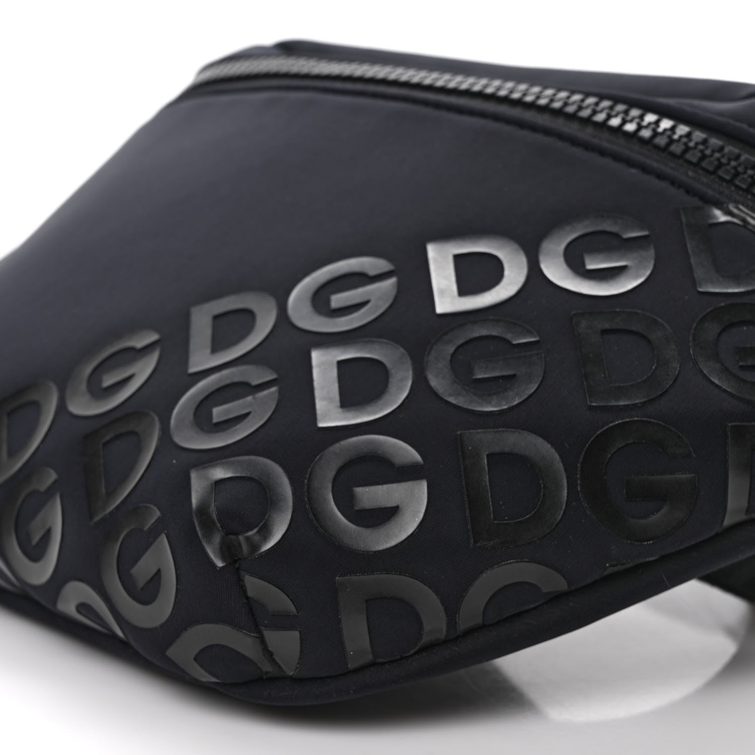 Dolce & Gabbana Neoprene Millennials Logo Waist Bag Black White 8 of 8