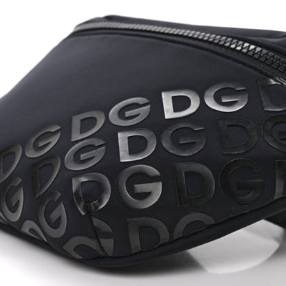 Dolce & Gabbana Neoprene Millennials Logo Waist Bag Black White 8 of 8
