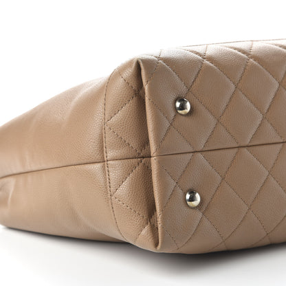 Chanel Caviar Medium Soft CC Top Handle Tote Dark Beige 6 of 13