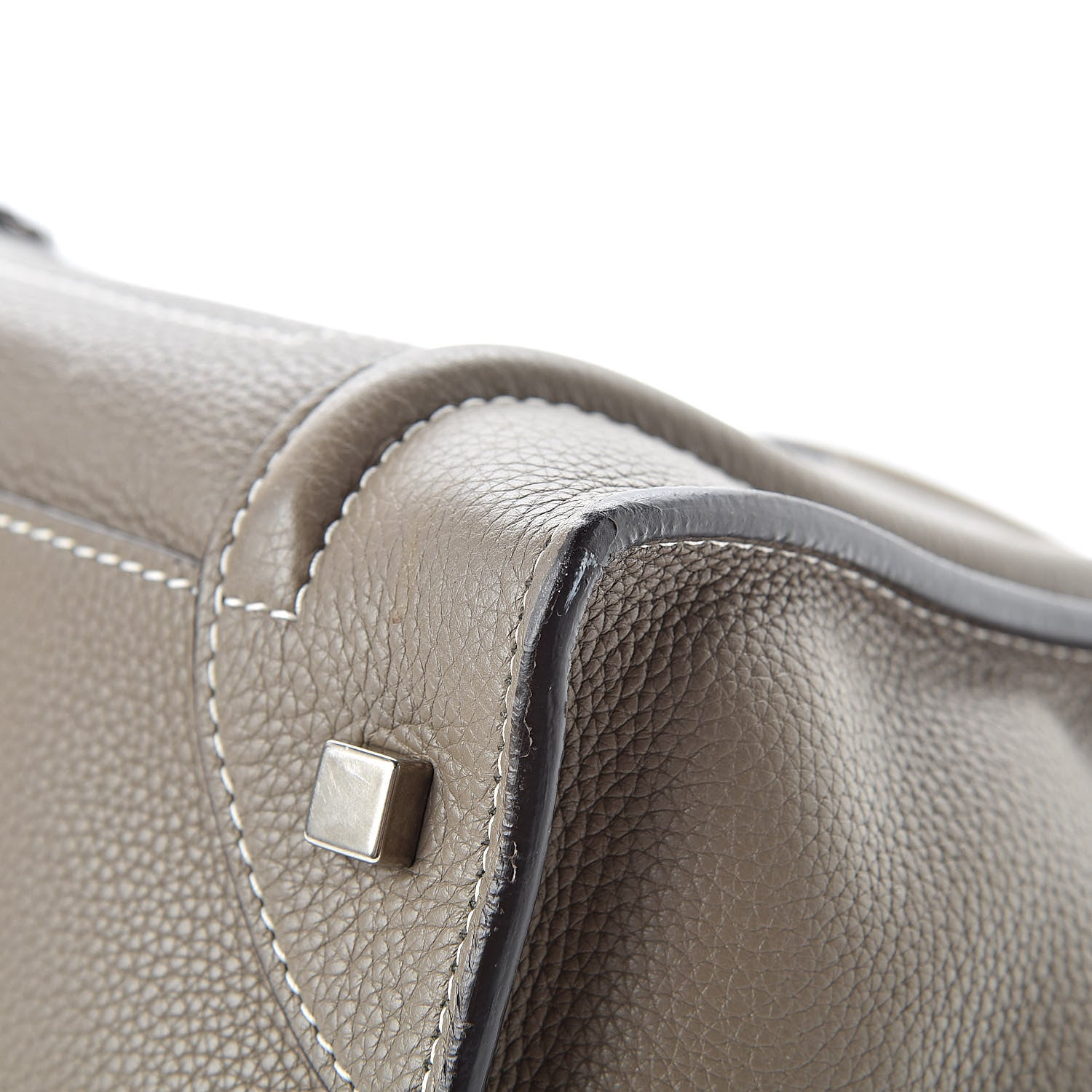 Celine Drummed Calfskin Mini Luggage Souris 11 of 13
