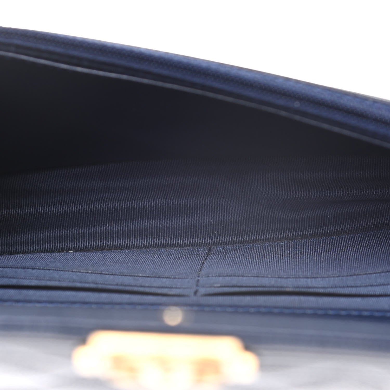 Chanel Caviar Quilted Boy Wallet On Chain WOC Navy 4 of 15