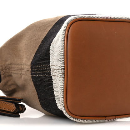 Burberry Canvas Mega Check Mini Ashby Tassel Crossbody Saddle Brown 11 of 14