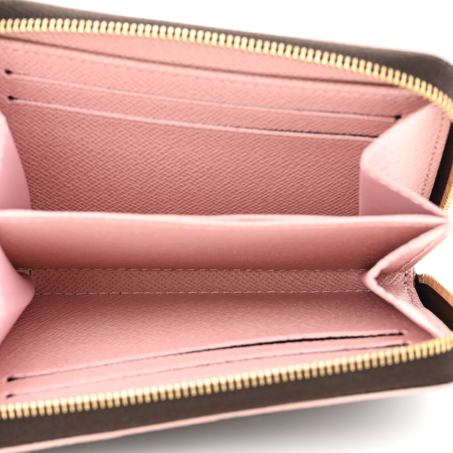 Louis Vuitton Damier Ebene Studded Zippy Coin Purse Rose Ballerine 5 of 7