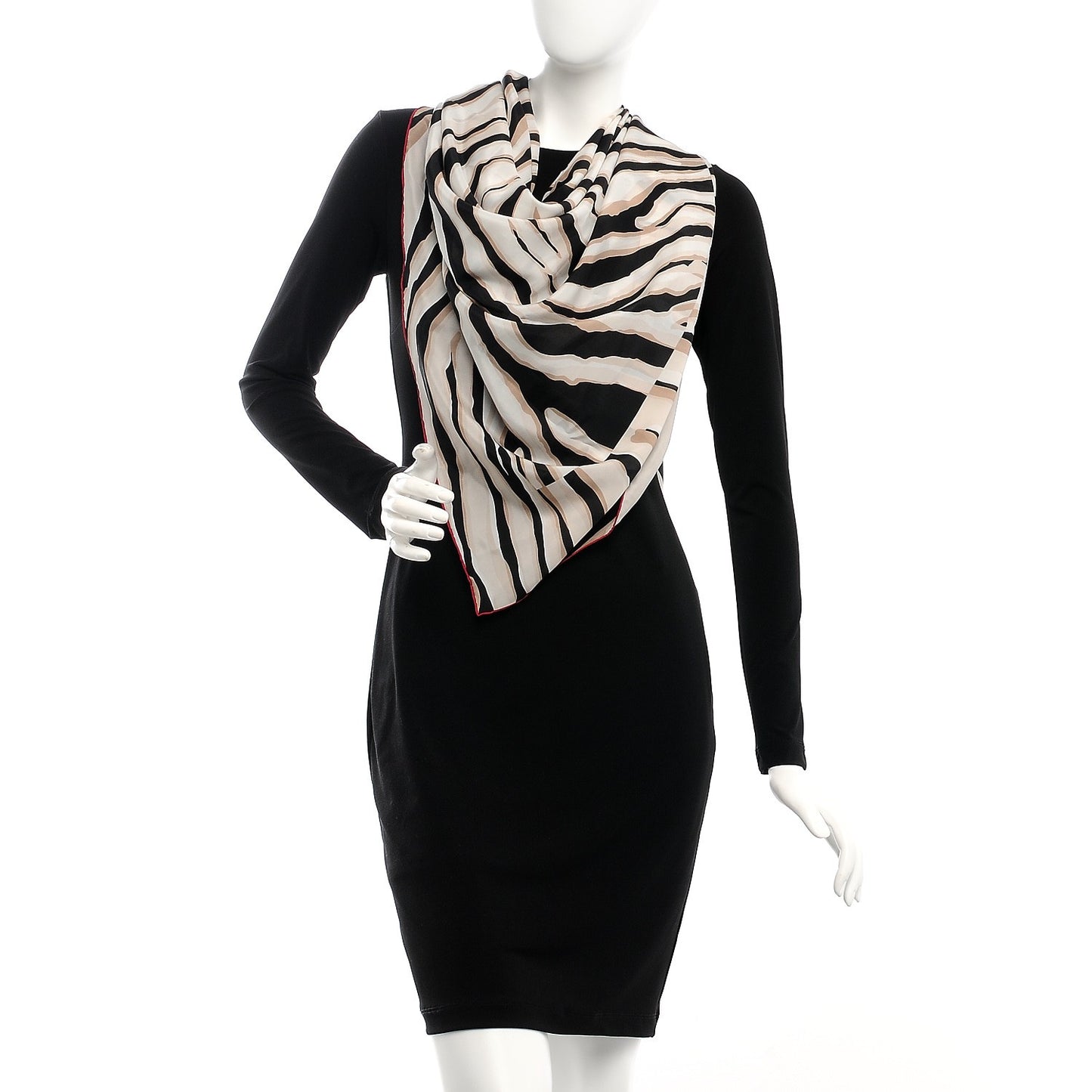 Silk Zebra Square Scarf Muticolor