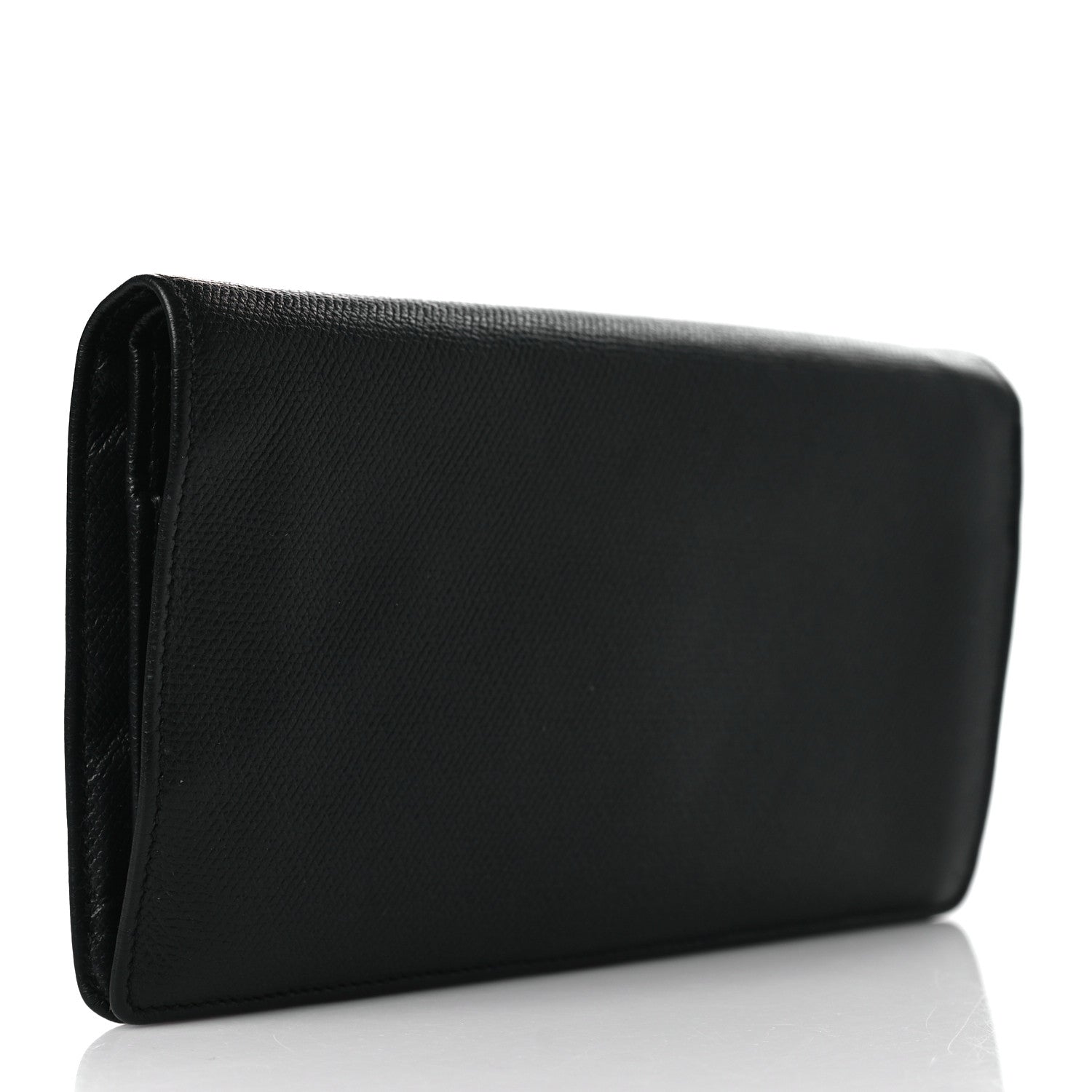 Chanel Grained Calfskin CC Button Yen Wallet Black 3 of 8
