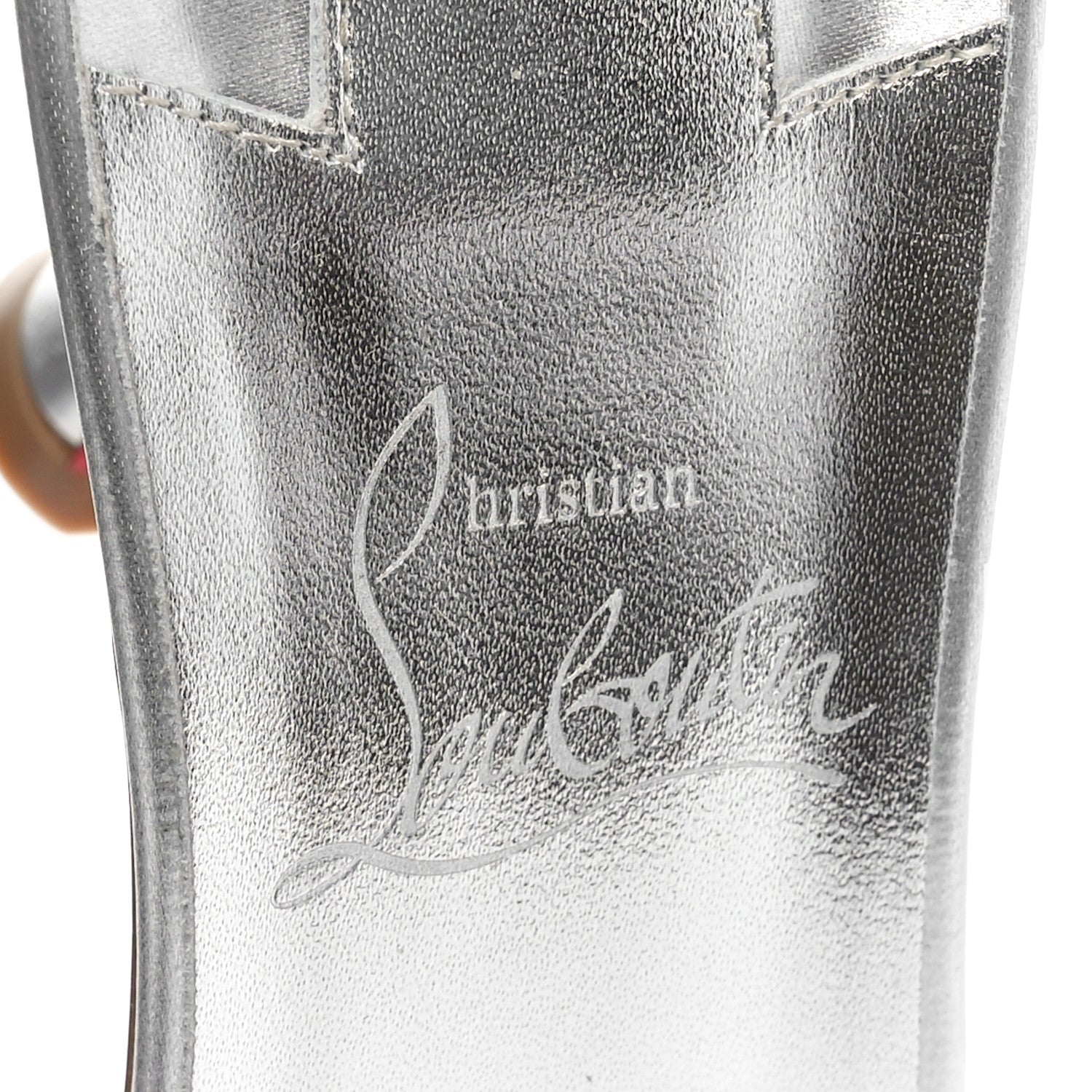 Christian Louboutin Suede Metallic Kid Lambskin Strass Mariza Is Back 85 Sandals 39 Silver 6 of 8