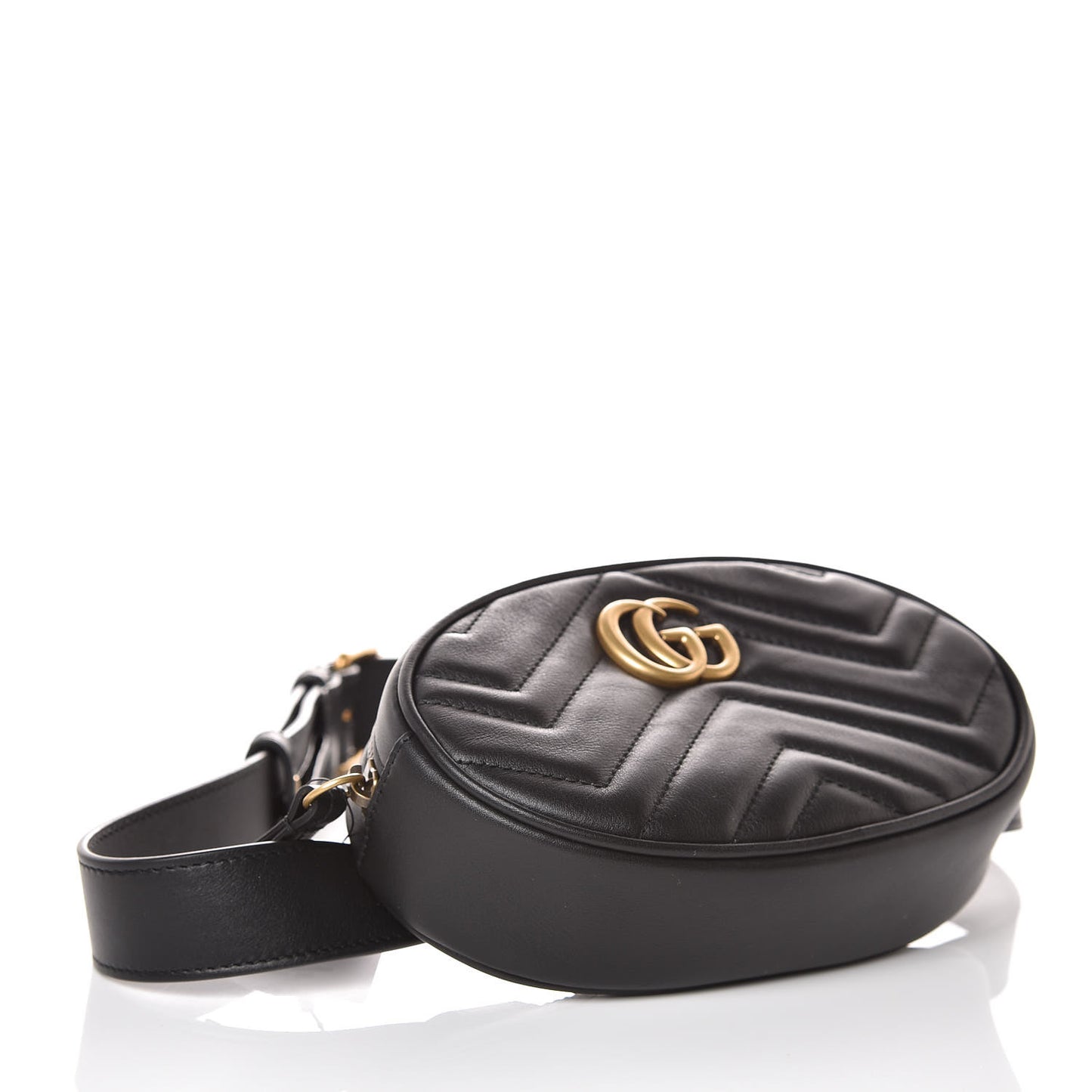 Calfskin Matelasse GG Marmont Belt Bag 75 30 Black