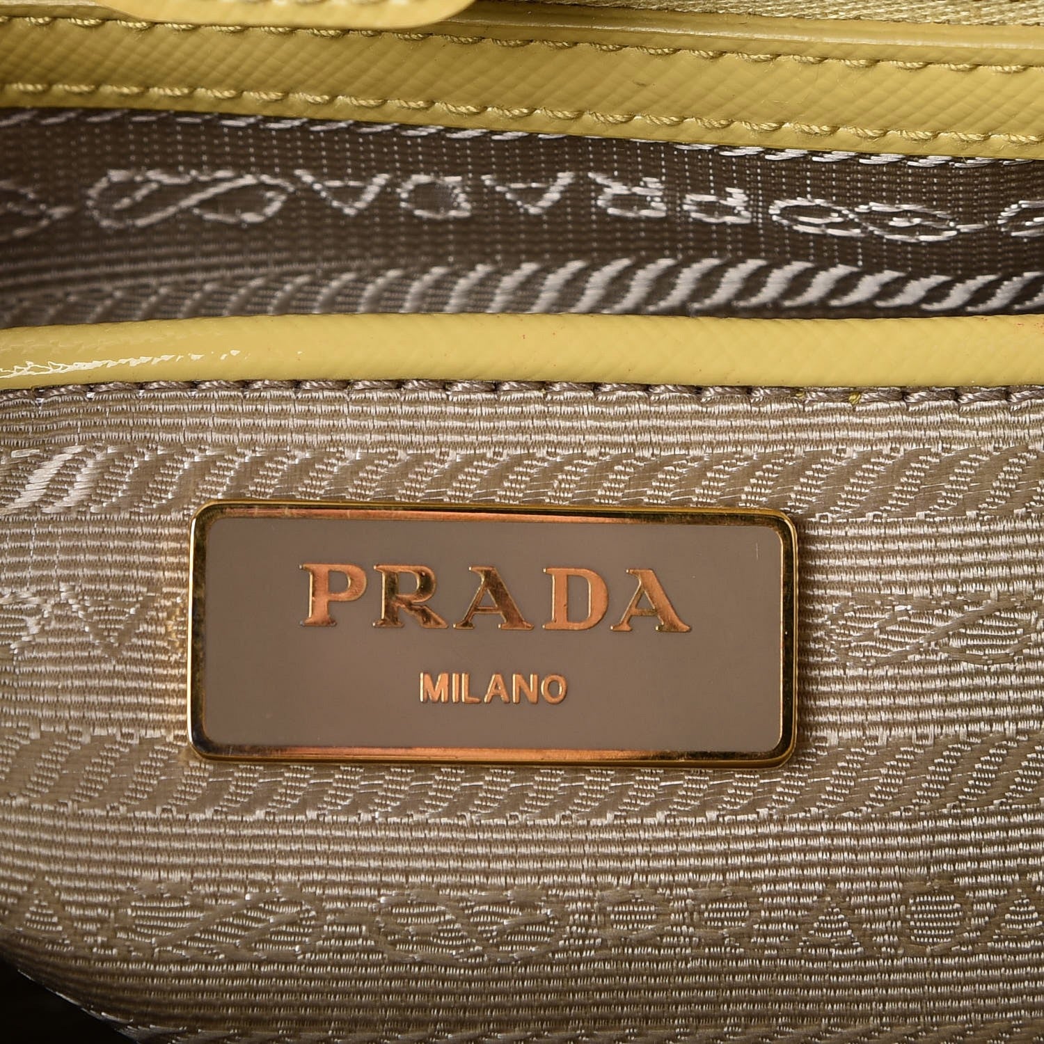 Prada Saffiano Vernice Tote Ananas 6 of 12
