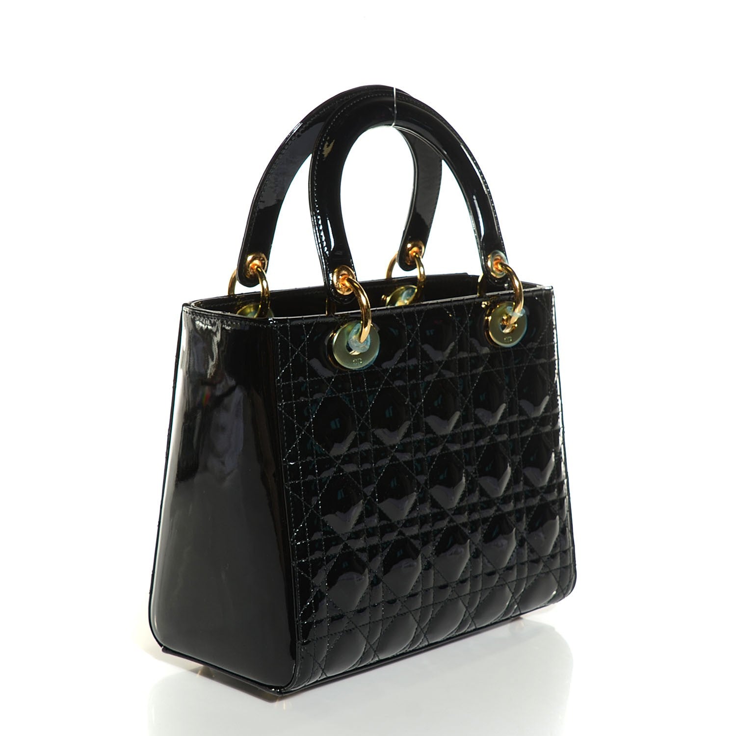 Christian Dior Patent Cannage Medium Lady Dior Black 3 of 7