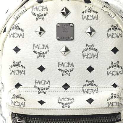 MCM Visetos Small Sprinkle Stud Stark Backpack White 8 of 15