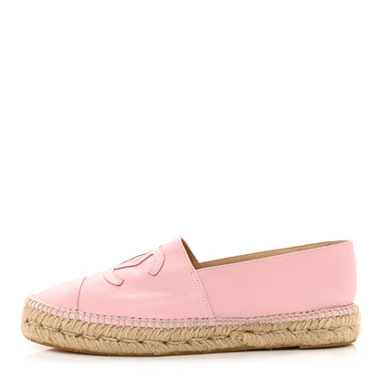 Chanel Lambskin CC Espadrilles 40 Light Pink 1 of 13