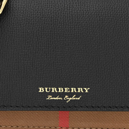 Burberry Derby Calfskin House Check Wallet On Chain Black 7 of 9