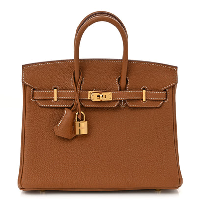 Hermes Togo Birkin 25 Gold 1 of 11