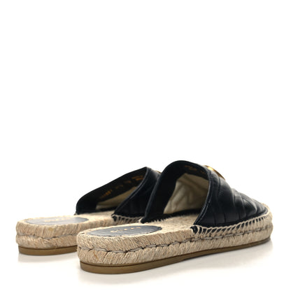 Gucci Nappa Matelasse GG Marmont Espadrille Slippers 37.5 Black 4 of 10