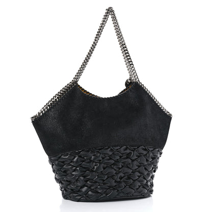 Stella McCartney Shaggy Deer Alter Mat Half Woven Large Falabella Tote Black 3 of 11