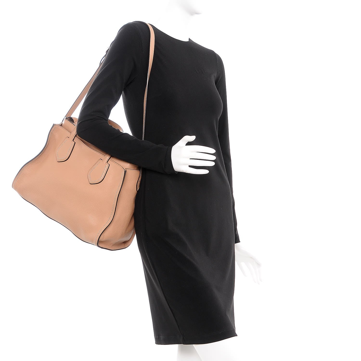 Gucci Cellarius Calfskin Ramble Studded Layered Tote Camelia 2 of 9