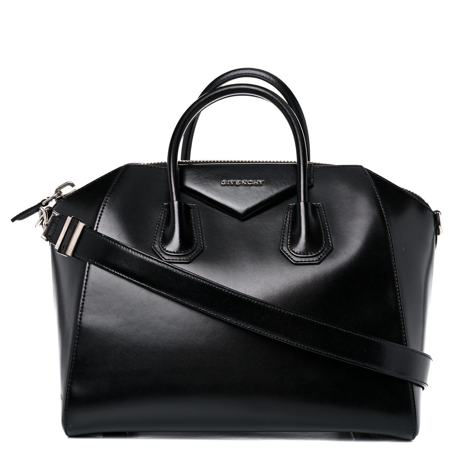 Givenchy Shiny Lord Calfskin Medium Antigona Black 1 of 22