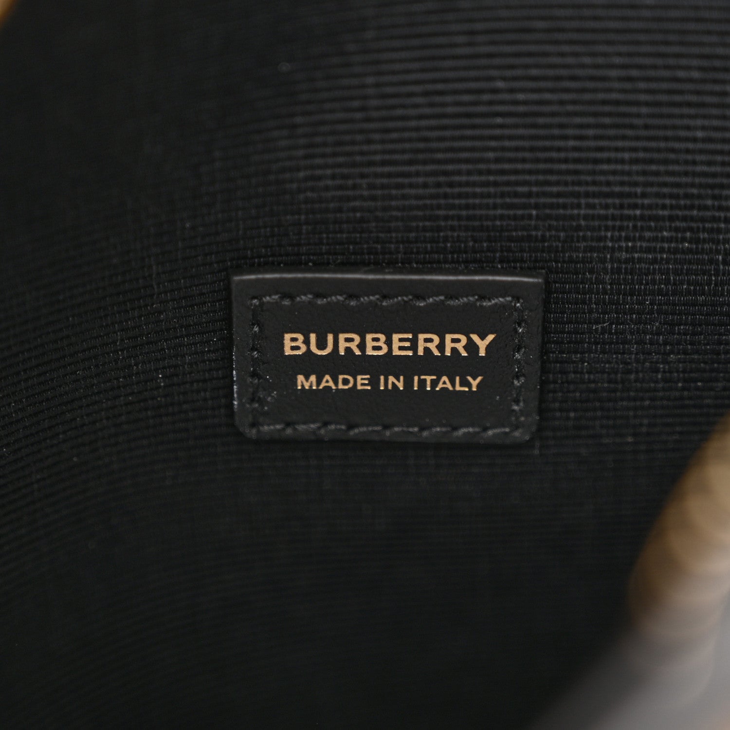 Burberry Vintage Check Canvas Calfskin Louise Bag Archive Beige Black 6 of 14