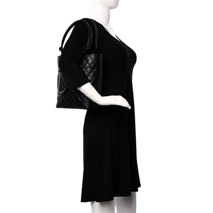Chanel Calfskin Quilted Medium Cambon Tote Black 2 of 10
