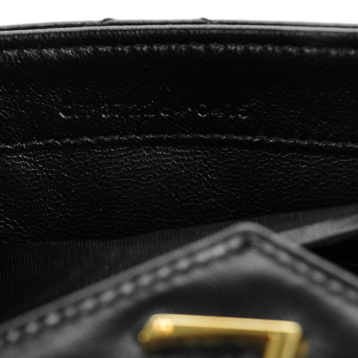 Saint Laurent Lambskin Matelasse Chevron Large Monogram Wallet Black 8 of 8