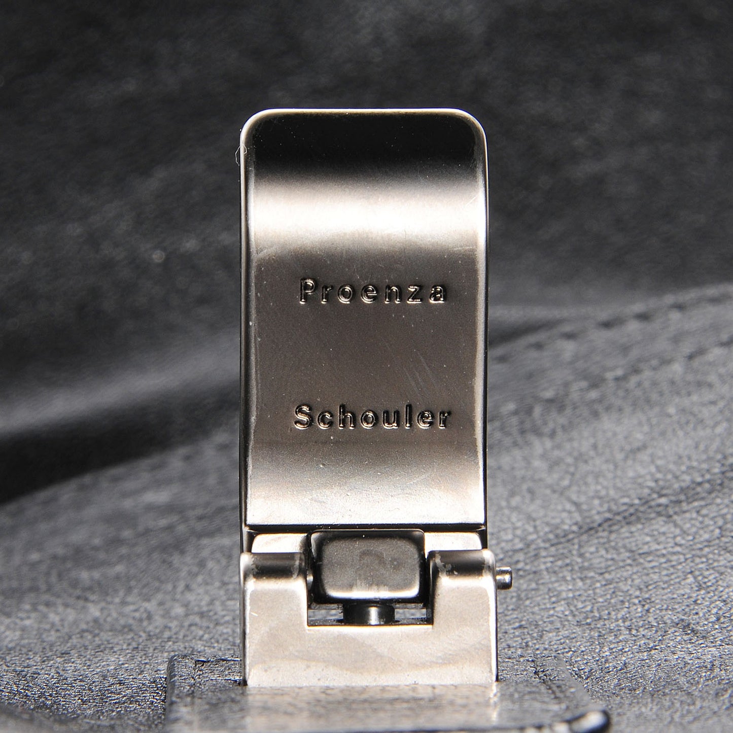 Leather PS1 Pouch Messenger Bag Black