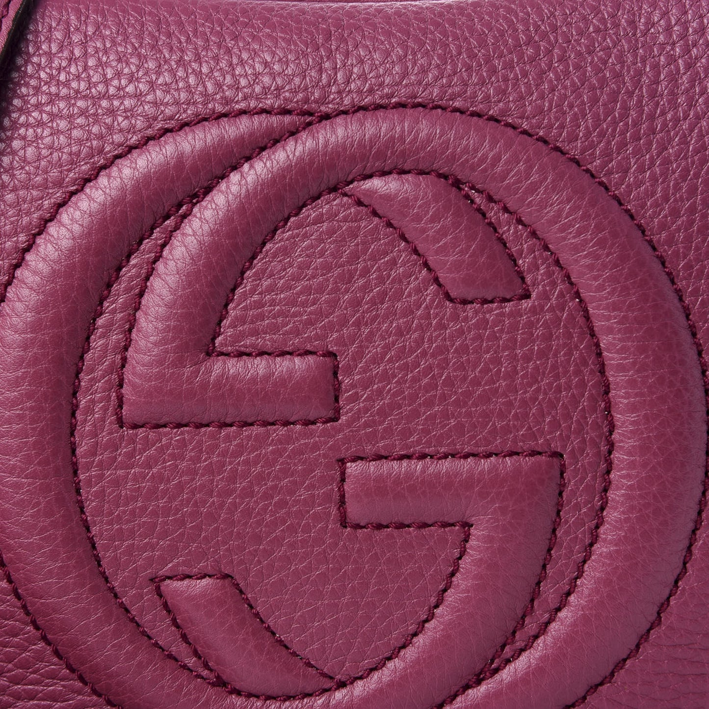 Pebbled Calfskin Small Soho Disco Bag Peonia Flower