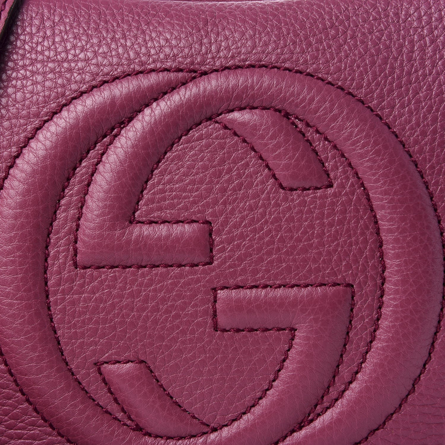 Gucci Pebbled Calfskin Small Soho Disco Bag Peonia Flower 8 of 8