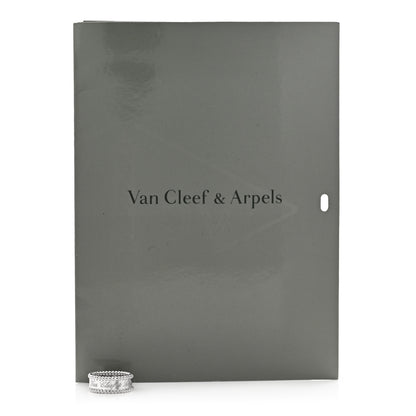 Van Cleef & Arpels 18K White Gold Perlee Signature Ring 52 6 6 of 6