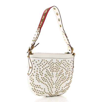 Gucci Calfskin Studded Small Pelham Shoulder Bag White 3 of 10