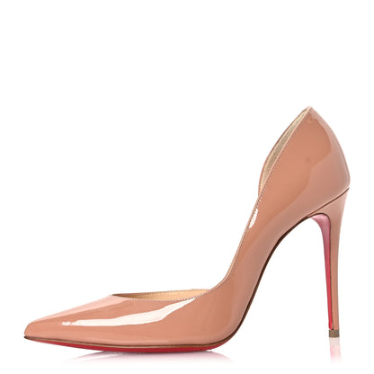 Christian Louboutin Patent Iriza 100 Pumps 35.5 Nude 1 of 12