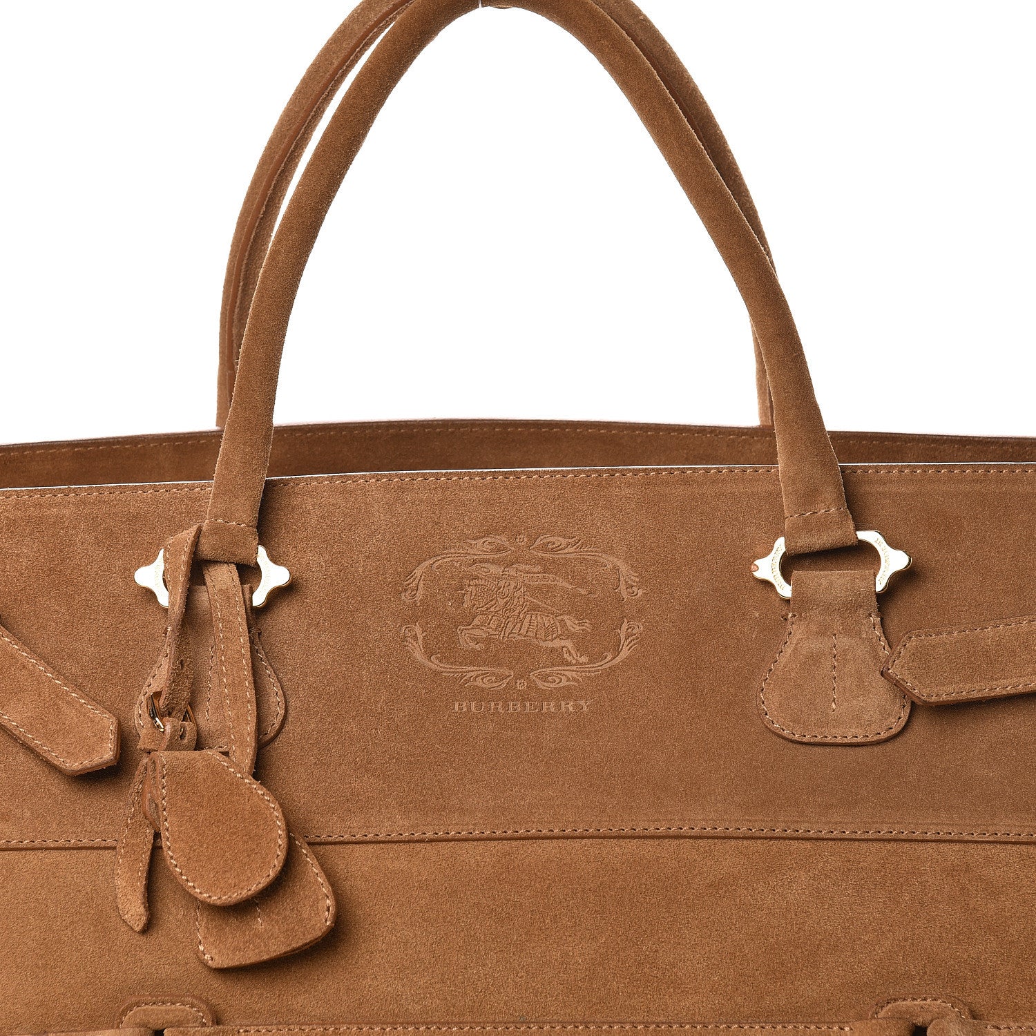 Burberry Prorsum Suede Weekender Bag Tan 12 of 12