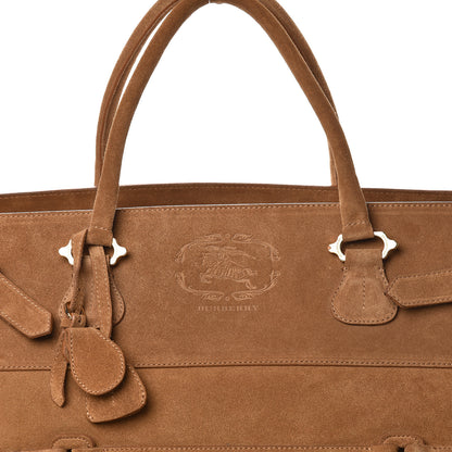 Burberry Prorsum Suede Weekender Bag Tan 12 of 12