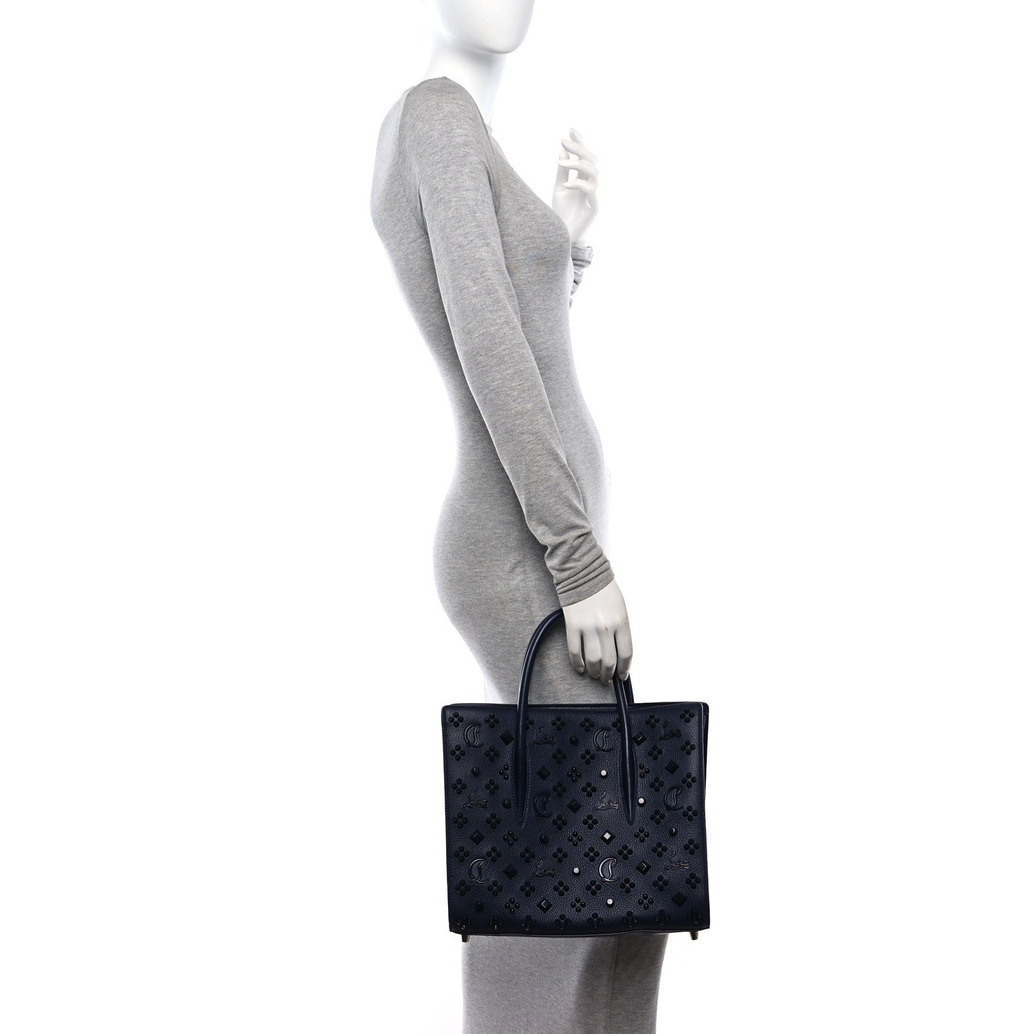 Christian Louboutin Calfskin Empire Loubinthesky Medium Paloma Ink 2 of 9