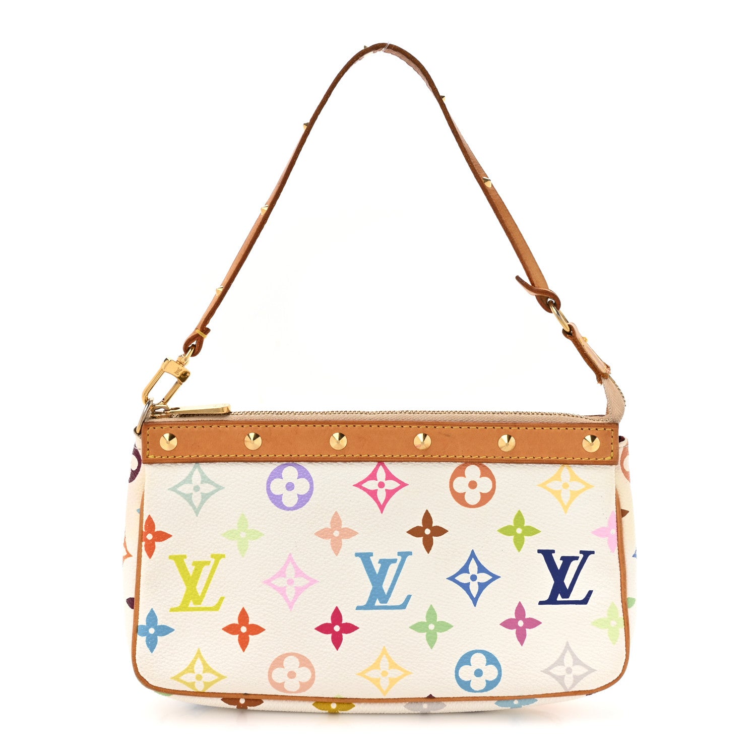 Louis Vuitton Monogram Multicolor Pochette Accessories White 1 of 17