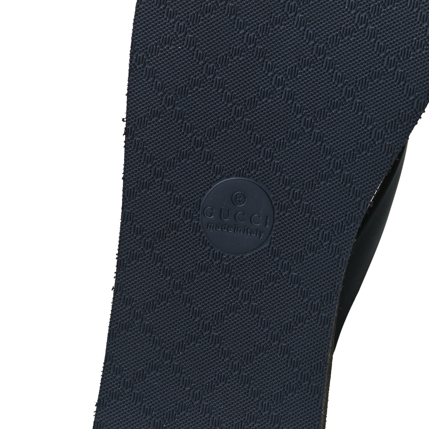 Rubber Chevron Thong Sandals 40 Black