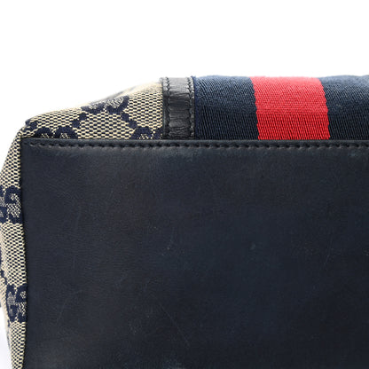 Gucci Monogram Web Small Cosmetic Case Navy 5 of 9
