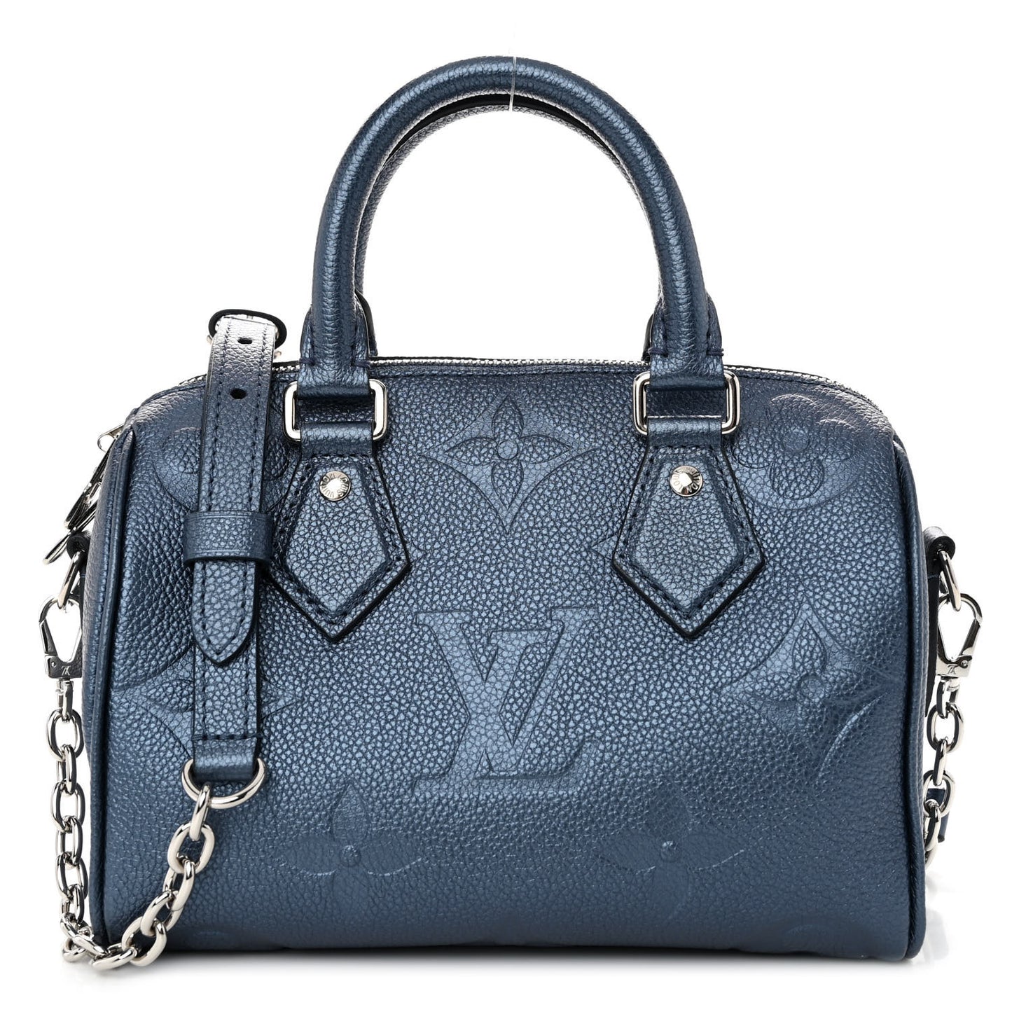 Metallic Empreinte Monogram Giant Speedy Bandouliere 20 Navy Nacre