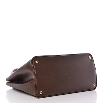 Prada Saffiano Cuir Large Double Bag Cacao 4 of 12