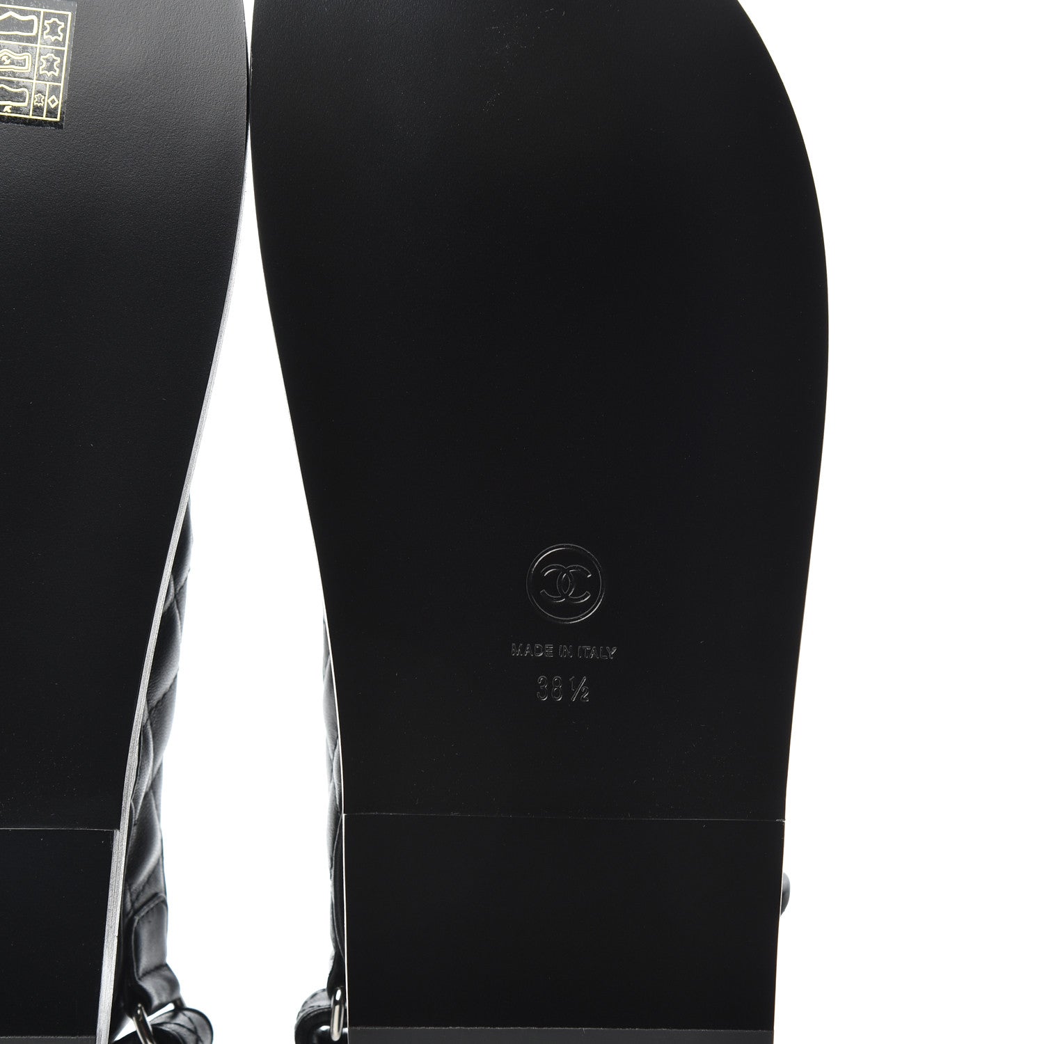 Chanel Lambskin Quilted Velcro Dad Sandals 38.5 So Black 6 of 8