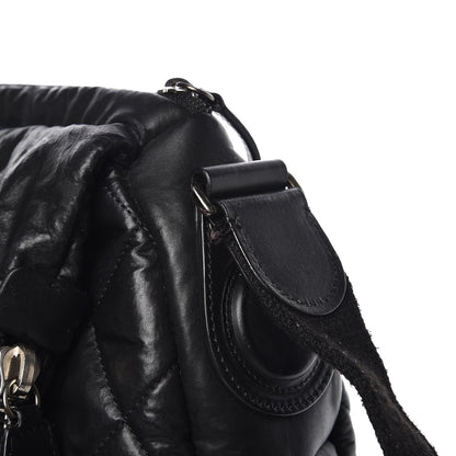 Chanel Coated Canvas Quilted Expandable Messenger Black 8 of 9