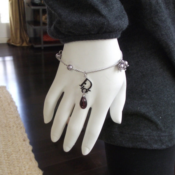 Christian Dior Silver Pearl Charm Bracelet 2 of 5