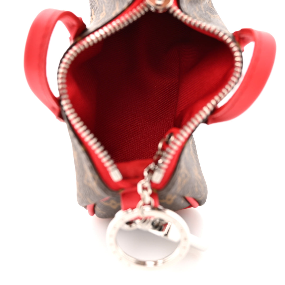 Louis Vuitton Monogram LV Colormania Mini Keepall Pouch Bag Charm Red 4 of 7